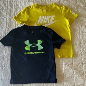 Under Armour Kids Tee - Black with Green Logo